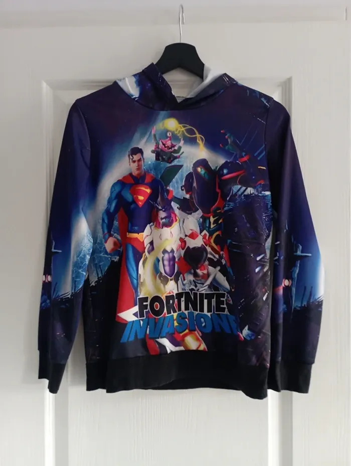 T-Shirt manche longue capuche Fortnite 12 ans