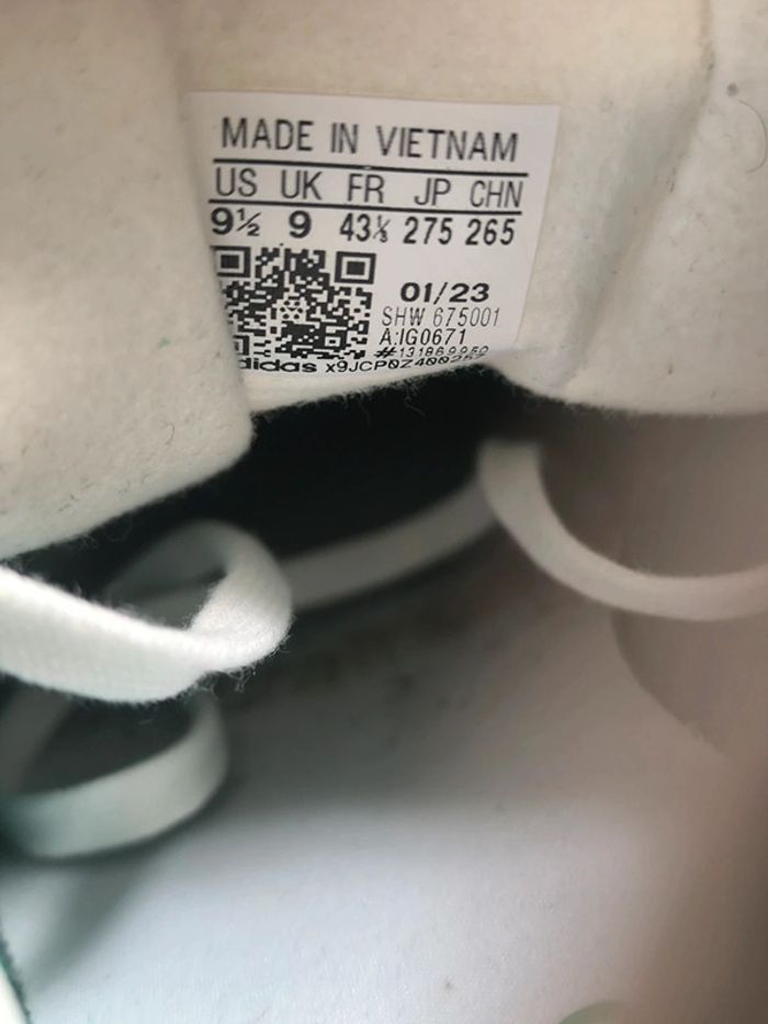 Baskets adidas gazelle court green gum verte et marron pointure 43 très bon état - photo numéro 11