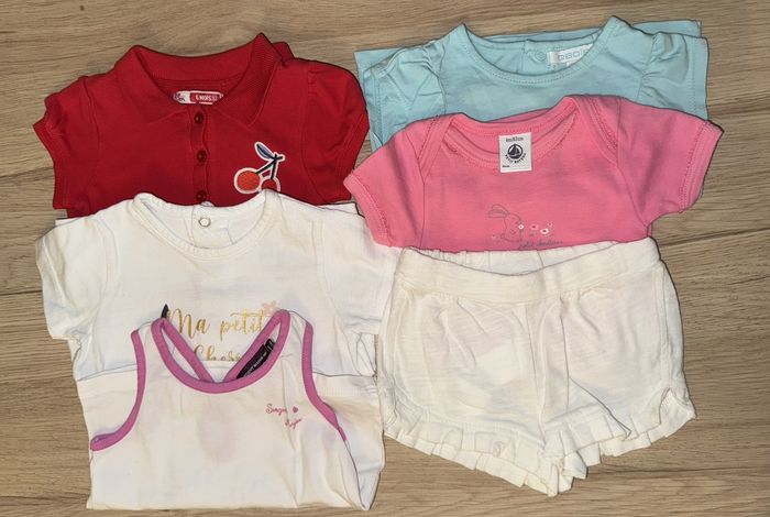 Lot 6 pièces été bébé filles 6 mois Petit bateau