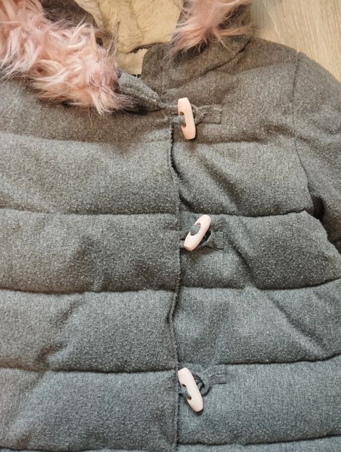 Manteau chaud doublé fille 18 mois avec capuche Creeks - photo numéro 2