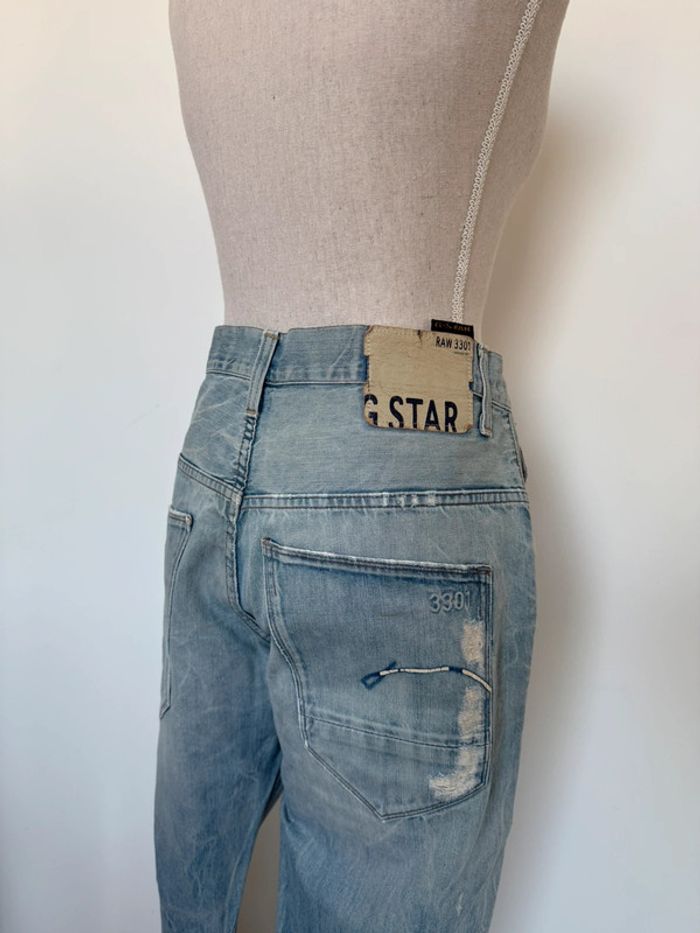 Jean pantalon gstar slim skinny bleu destroy denim Pantalones de mezclilla pantaloni