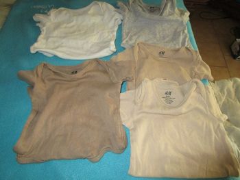 5 bodies H§M 6/9 mois