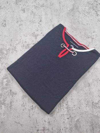 Haut manches 3/4 Tommy Hilfiger marine avec cordon – Taille M Femme