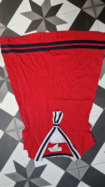 Robe rouge été col mari h&m