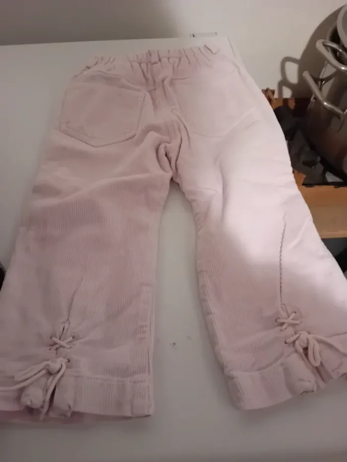 Pantalon 3 ans rose velour - photo numéro 2