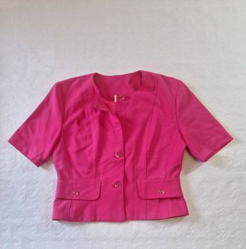 Blazer manches courtes  , vintage  , rose  , femme  , taille S