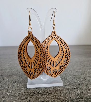 Boucles d'oreilles bois