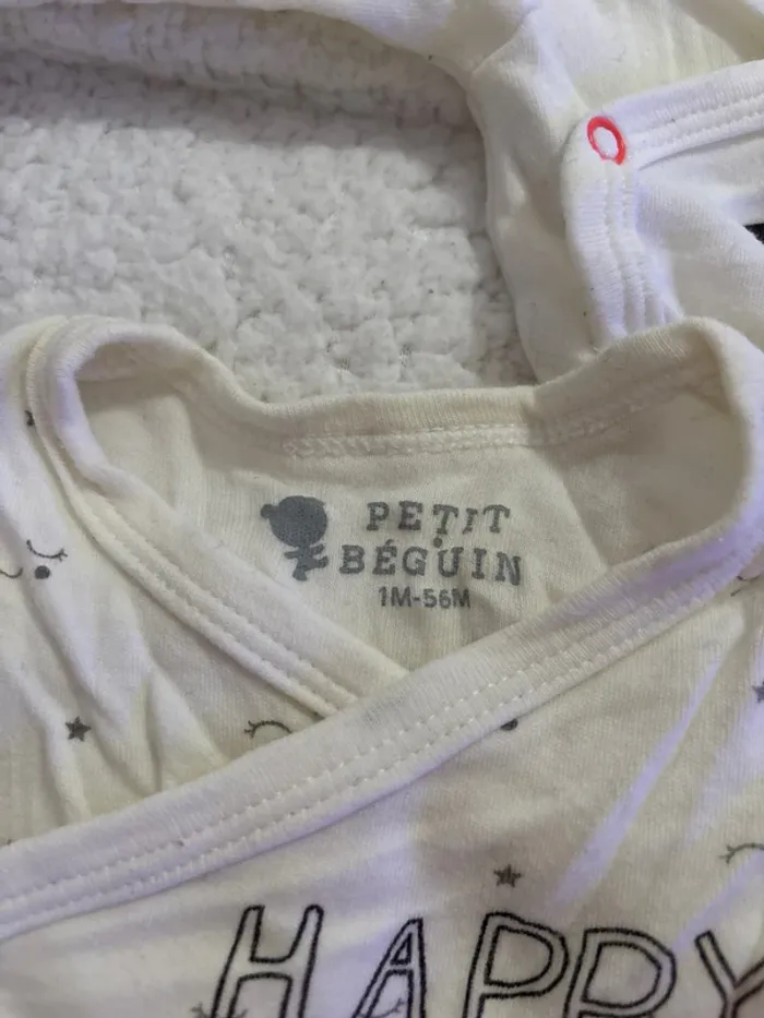 Lot de 2 bodys petit béguin 1 mois - photo numéro 4
