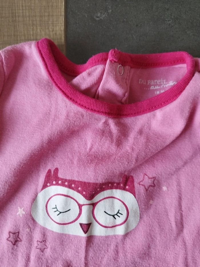 Bodie rose manches longues motif hibou - photo numéro 2