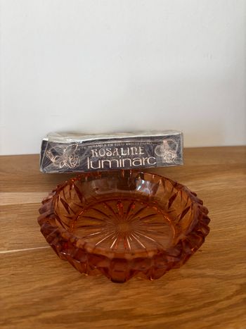 Vintage cendrier Luminarc Rosaline