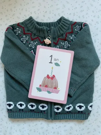 Gilet hiver Sergent Major vert 12 mois