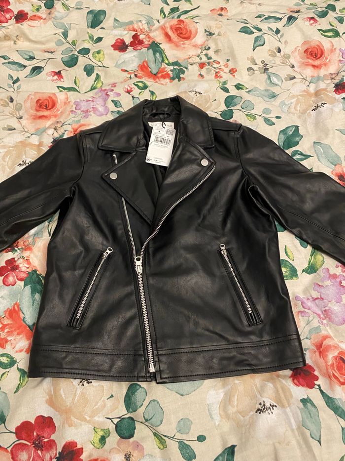 Veste similicuir mango fille 9 ans - photo numéro 2