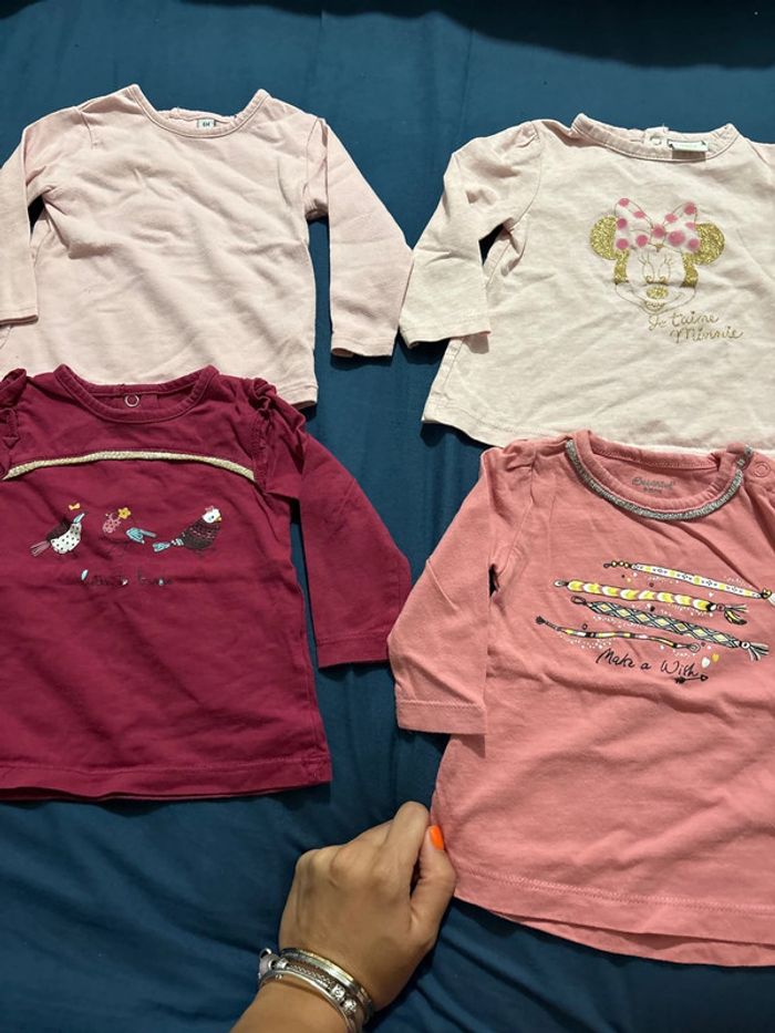 Lot de 4 pulls fins bébé fille T6 mois - photo numéro 7