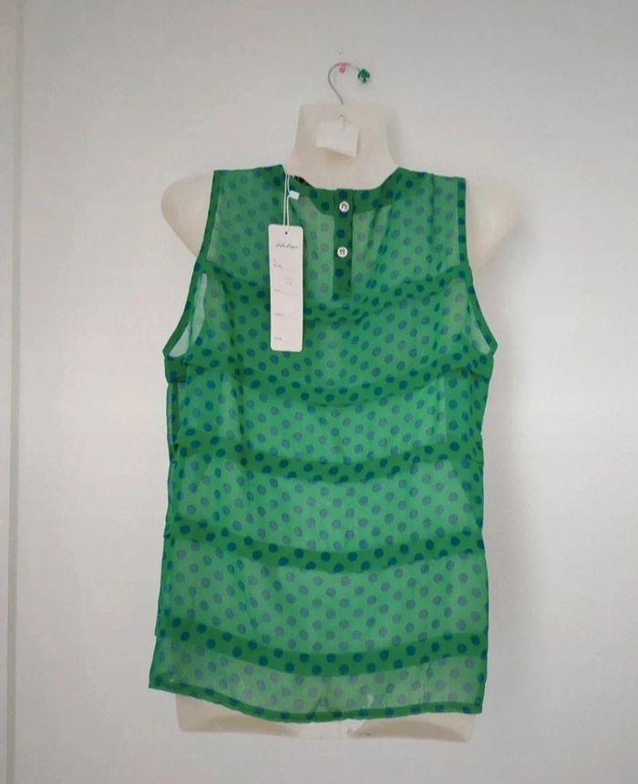 Blouse sans manches à poids avec col femme - photo numéro 4