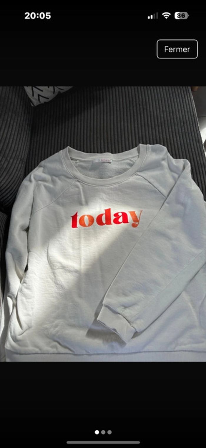 Sweat TODAY - Camaïeu - Taille L - photo numéro 2
