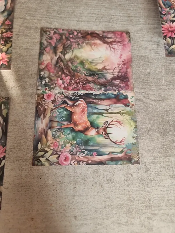 Lot de 3 feuille A5 elfes et papillons (lot B) - photo numéro 4