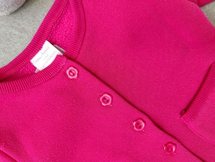 Gilet fushia fille 12 mois - photo numéro 3