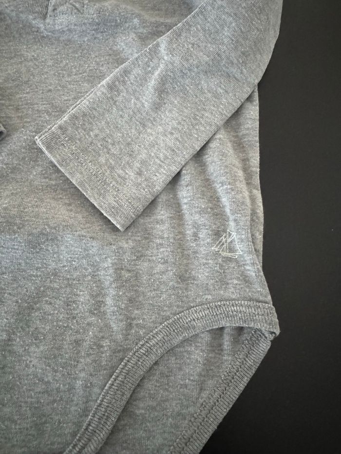 Body polo Petit Bateau gris - photo numéro 2