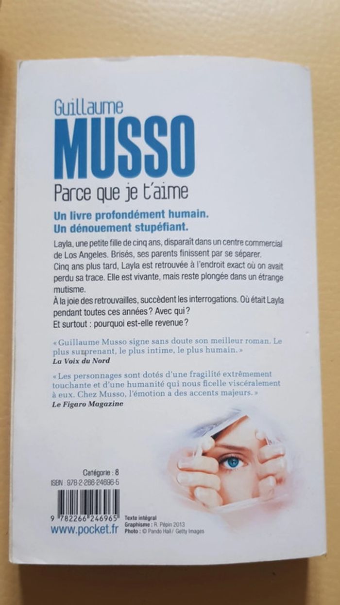 Livre "Parce que je t'aime " - Guillaume Musso - photo numéro 2