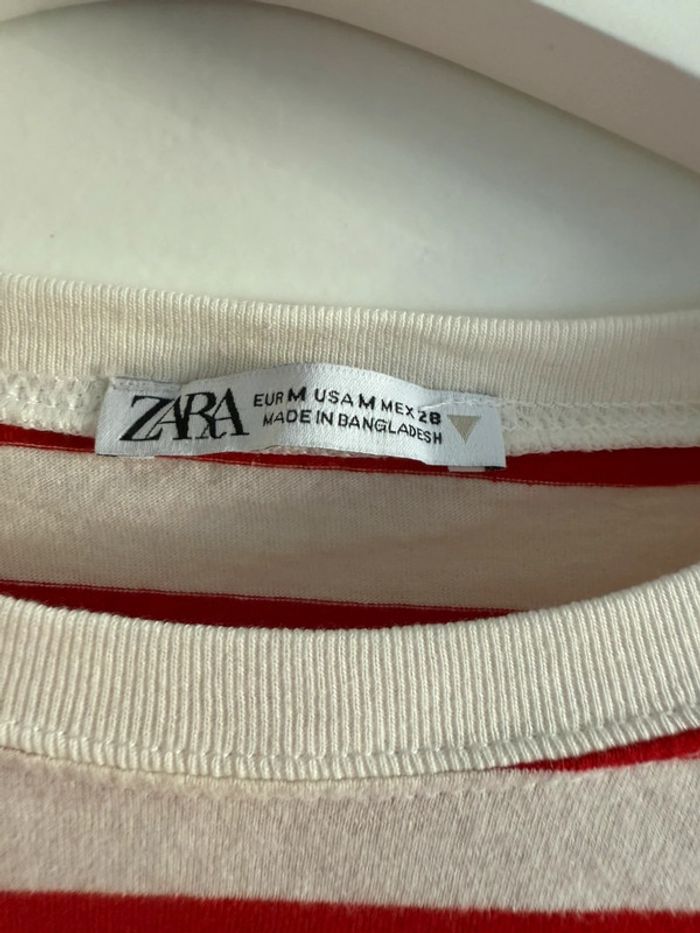 T-shirt Zara à rayures M - photo numéro 3