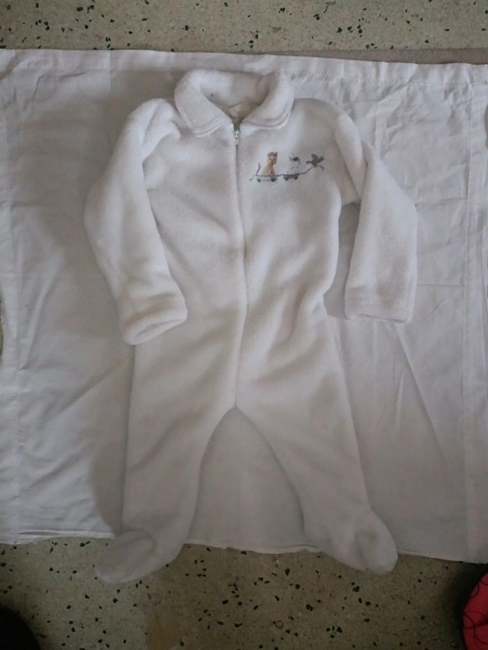 Combi moumoute blanche 18 mois
