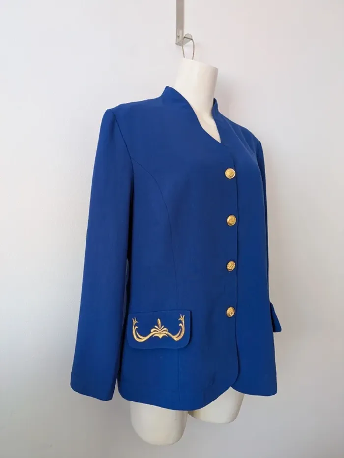 Veste brodée boutons dorés - Schneberger - taille 44 - photo numéro 2