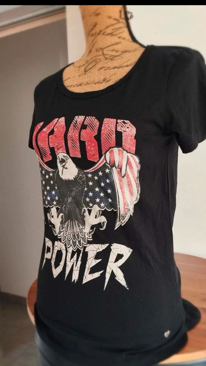 Tee  shirt  noir avec motifs  aigle taille s - photo numéro 4