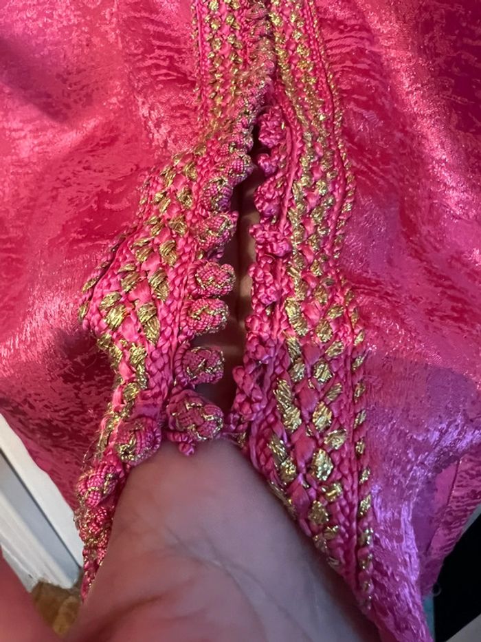 Magnifique caftan rose fête taille M/L - photo numéro 3