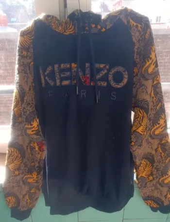 Sweat Bleu à capuche imprimé Kenzo