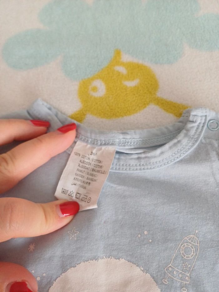 Tshirt bleu clair 3 mois - photo numéro 2
