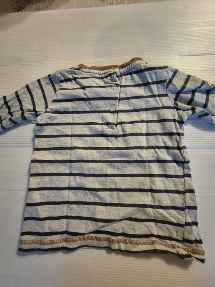 Tee shirt manches longues garçon 24 mois - photo numéro 3