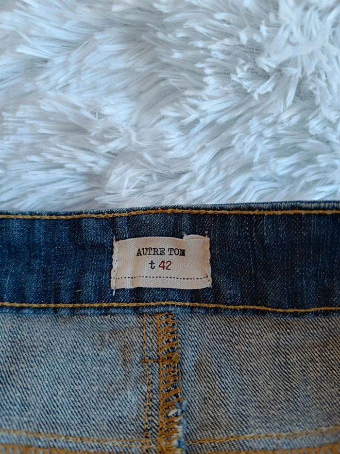 Mini-jupe en jean T. 42 Autre ton - photo numéro 8