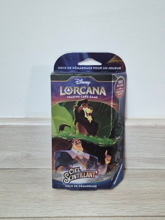 Deck de démarrage Disney Lorcana Ciel scintillant émeraude acier neuf