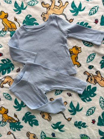 Ensemble côtelé bleu