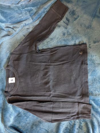 T shirt manche longue petit bateau noir 4 ans