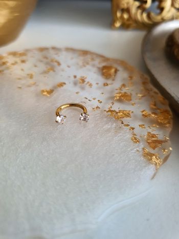 piercing titanium doré