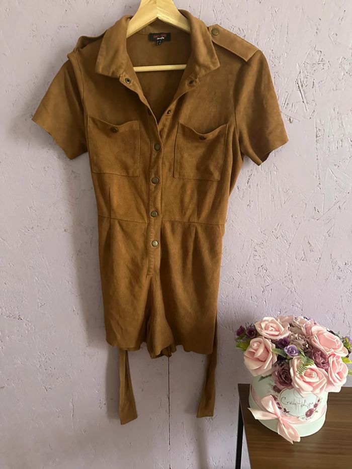 Combi-short effet daim marron Jennyfer - Taille M