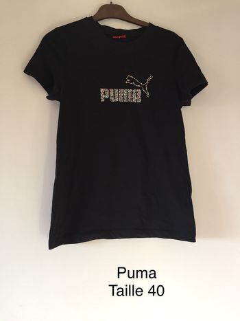 T-shirt noir Puma Taille 40