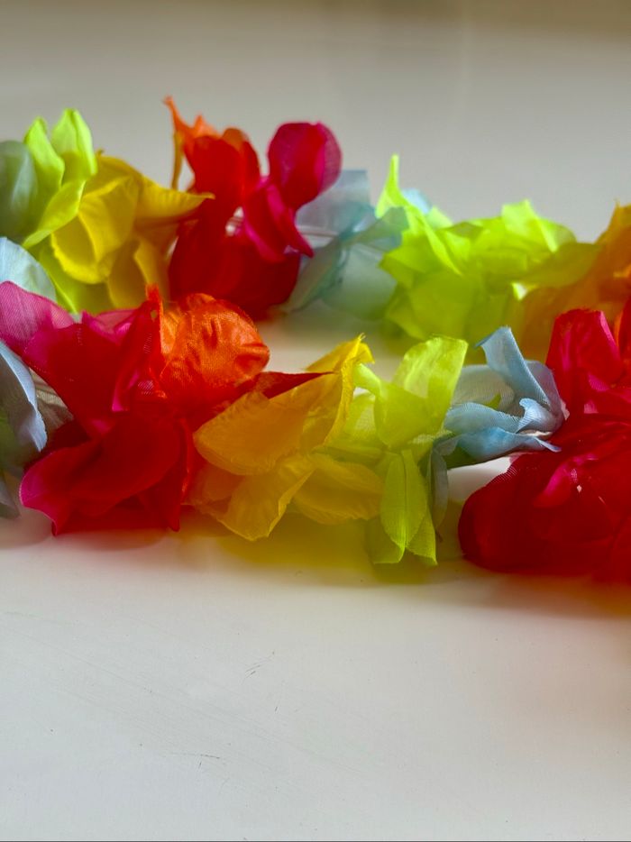 Collier fleur hawaïenne multicolore - photo numéro 3