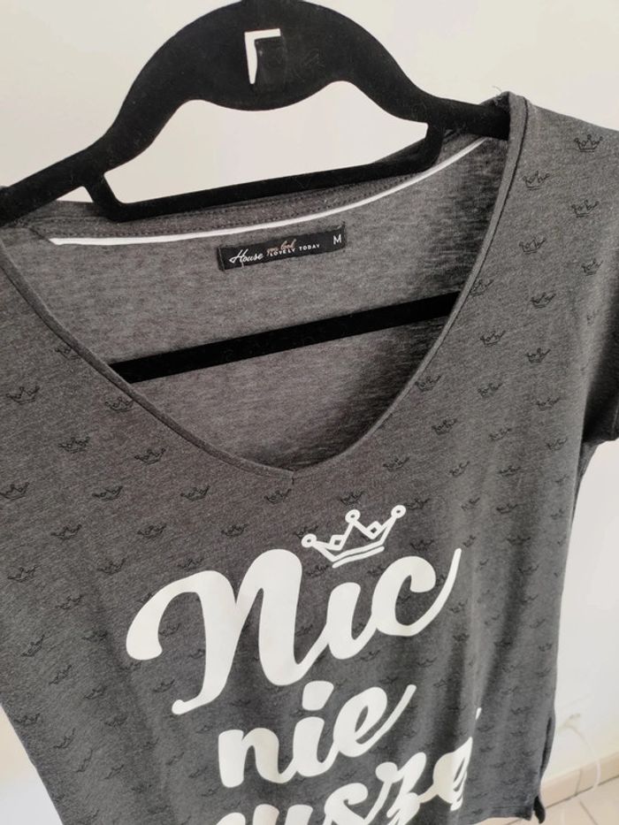 House t-shirt gris M - photo numéro 2