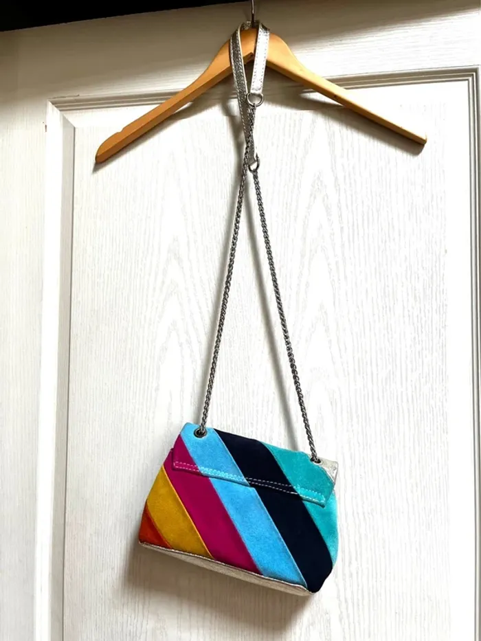 Sac à main Rainbow en cuir 20 × 15 × 3 cm - photo numéro 7