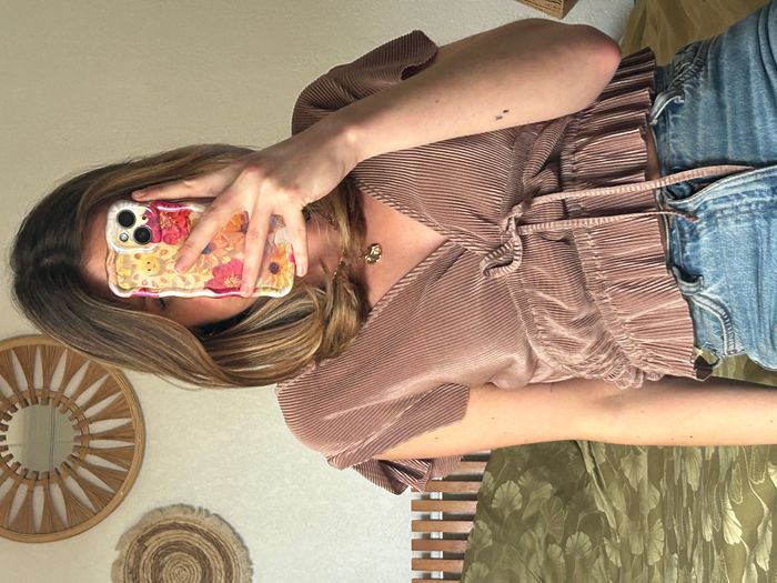 Blouse Zara taille M rose pâle - photo numéro 1