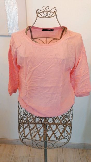 Haut manche 3/4 rose