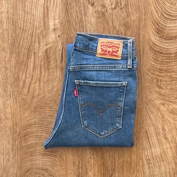 Jean/pantalon bleu Levi's 724 Hight Rise Straight, femme, taille : W 28 (38 taille française)