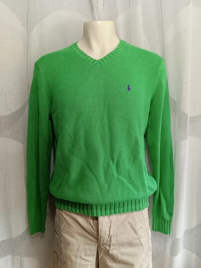 Ralph Lauren " Pull vintage tricot vert" taille L