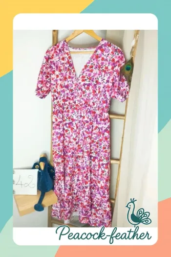 Robe rose fleurie 42