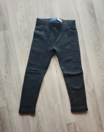 Legging chaud fourré noir a points argentés 3ans