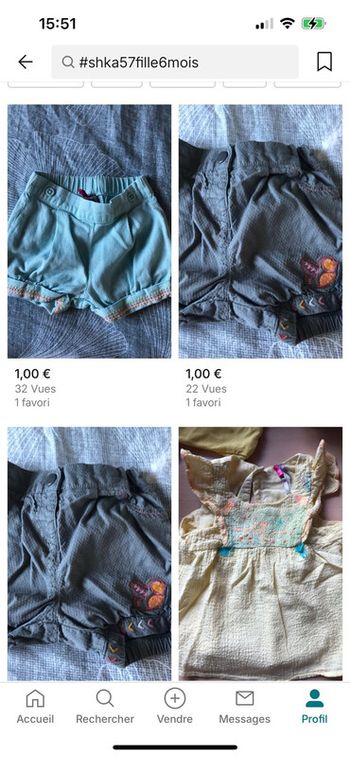 Short fille robes t-shirt 6 mois