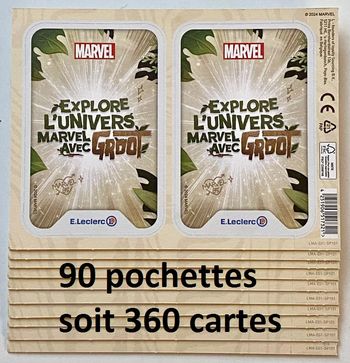 90 Pochettes Soit 360 Cartes Marvel Leclerc 2024
