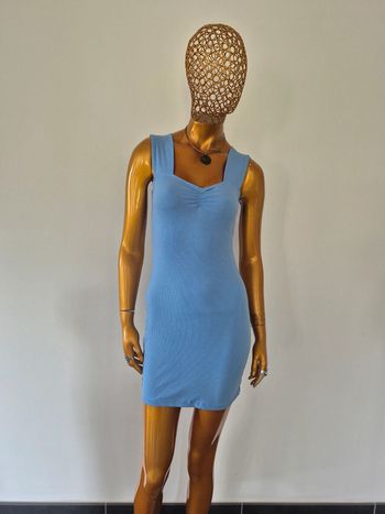 Robe Courte Été Femme Bleue